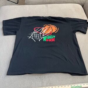 Vintage 1990s Mountain Dew Basketball Graphic T-Sh irtMade in USA Black XL